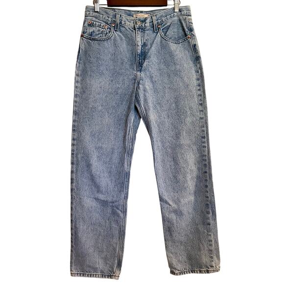 Levi's Jeans Low Pro Straight Light Wash Acid Wash Rigid Denim Zip Fly Womens 29 - Picture 1 of 5